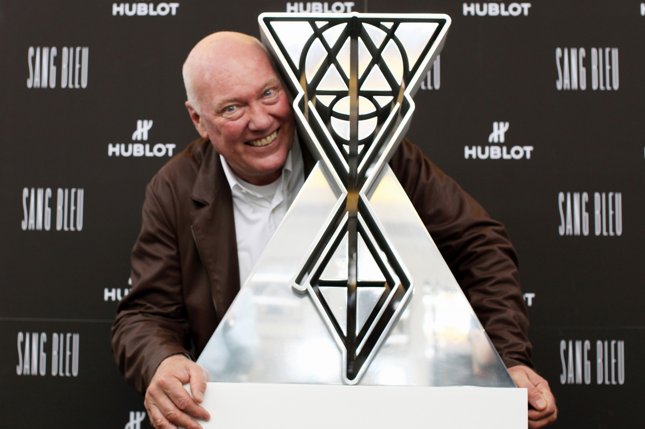 Jean claude biver and the surprising and audacious glass and metal sculpture created by sang bleu