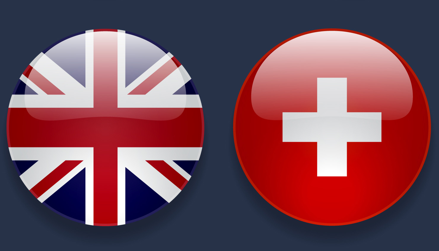 Anglo swiss flags