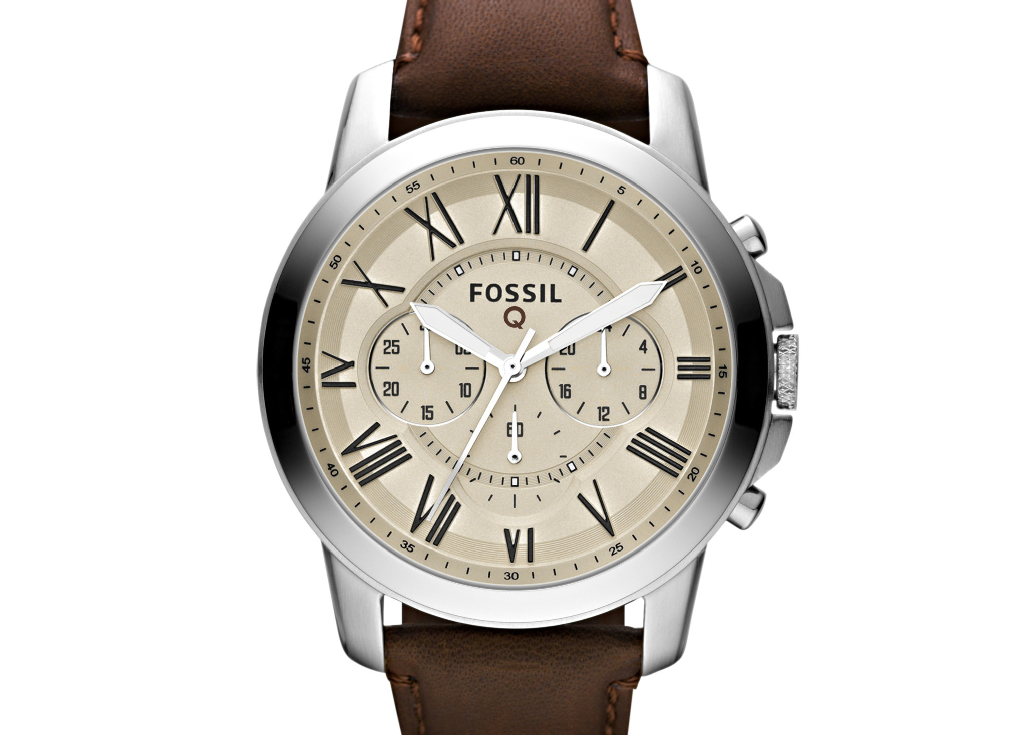 Grant chronograph dark brown leather watch £165