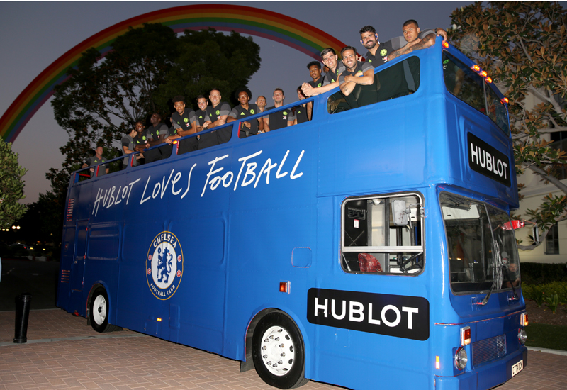Chelsea fc in the hublot loves football bus 2