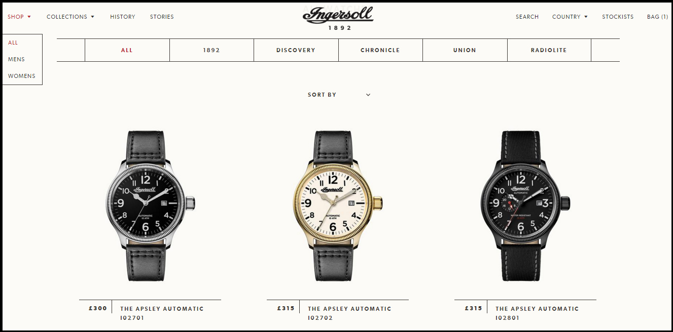 Zeon will sell and ship ingersoll watches directly to consumers via its new website.