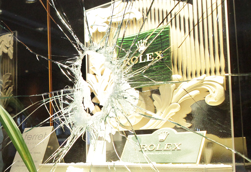 Rolex smashed window