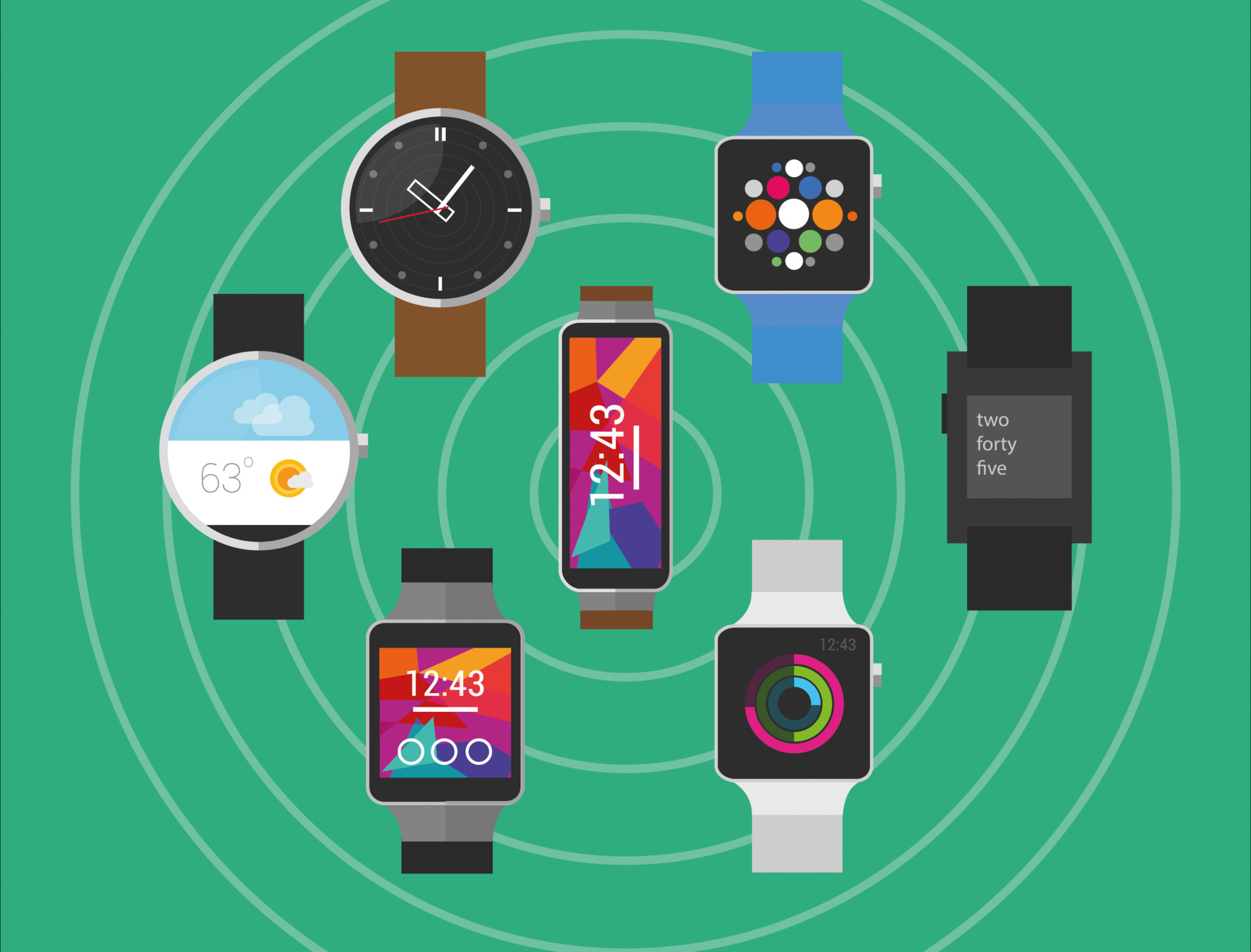 Wearables smartwatch graphic