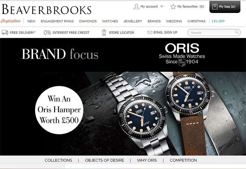 Oris at beaverbrooks promotion