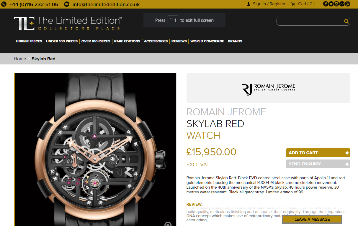 High End Watch Retailers Partner With The Limited Edition