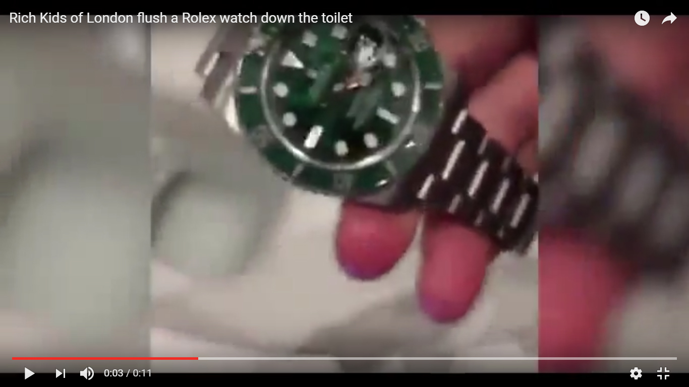 Rolex flushed down toilet