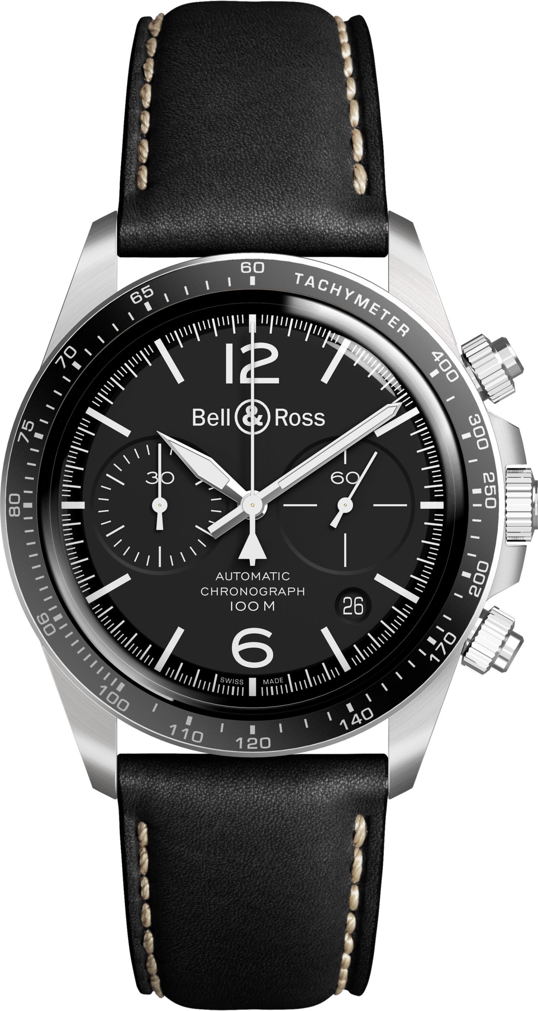 Bell and ross -v2-94-black-leather