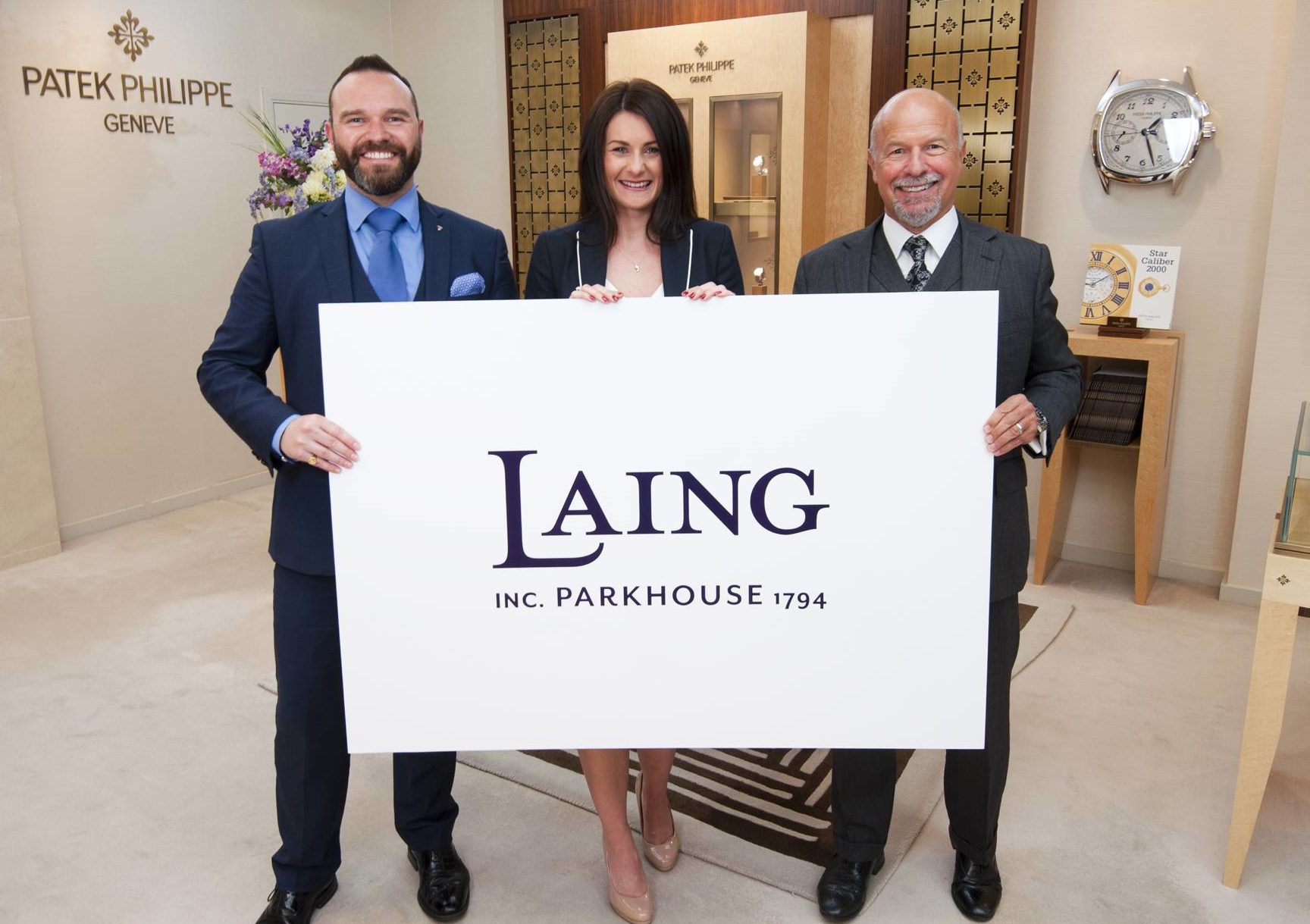 Laing move to national brand pictured from left to right director richard laing with karla ducker gm parkhouse in hampshire and chairman michael laing obe e1495012855839