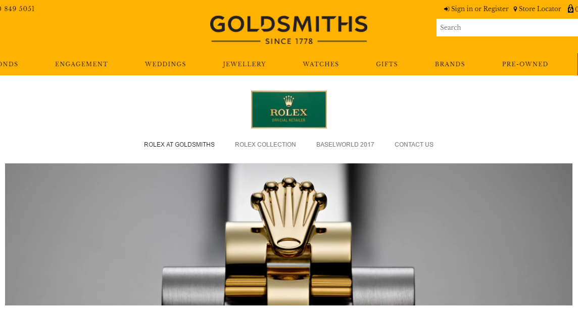Rolex at goldsmiths