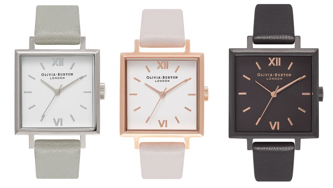 Olivia burton is bringing its seasonal mix of colours and designs to square watches this season.