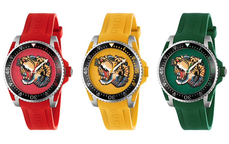 Gucci tiger dive watches