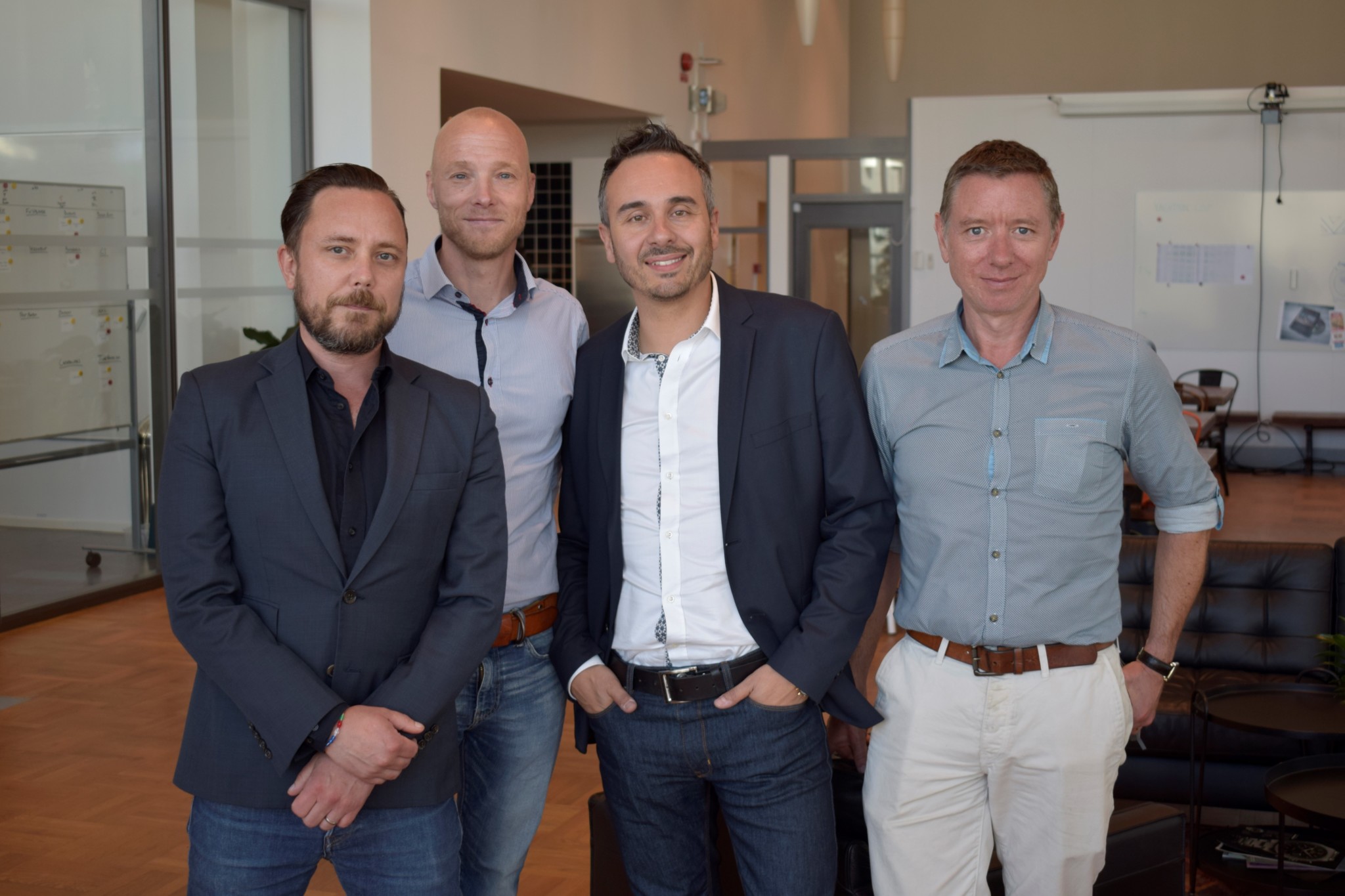 Left to right: mats larsson,  henrik telander, sarandis kalogeropulos, and watchpro managing editor rob corder at kronaby’s headquarters.