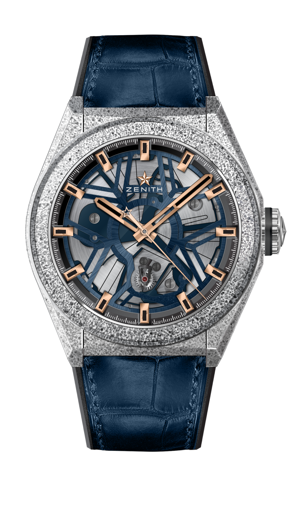 Zenith defy lab b 6 blue rose gold