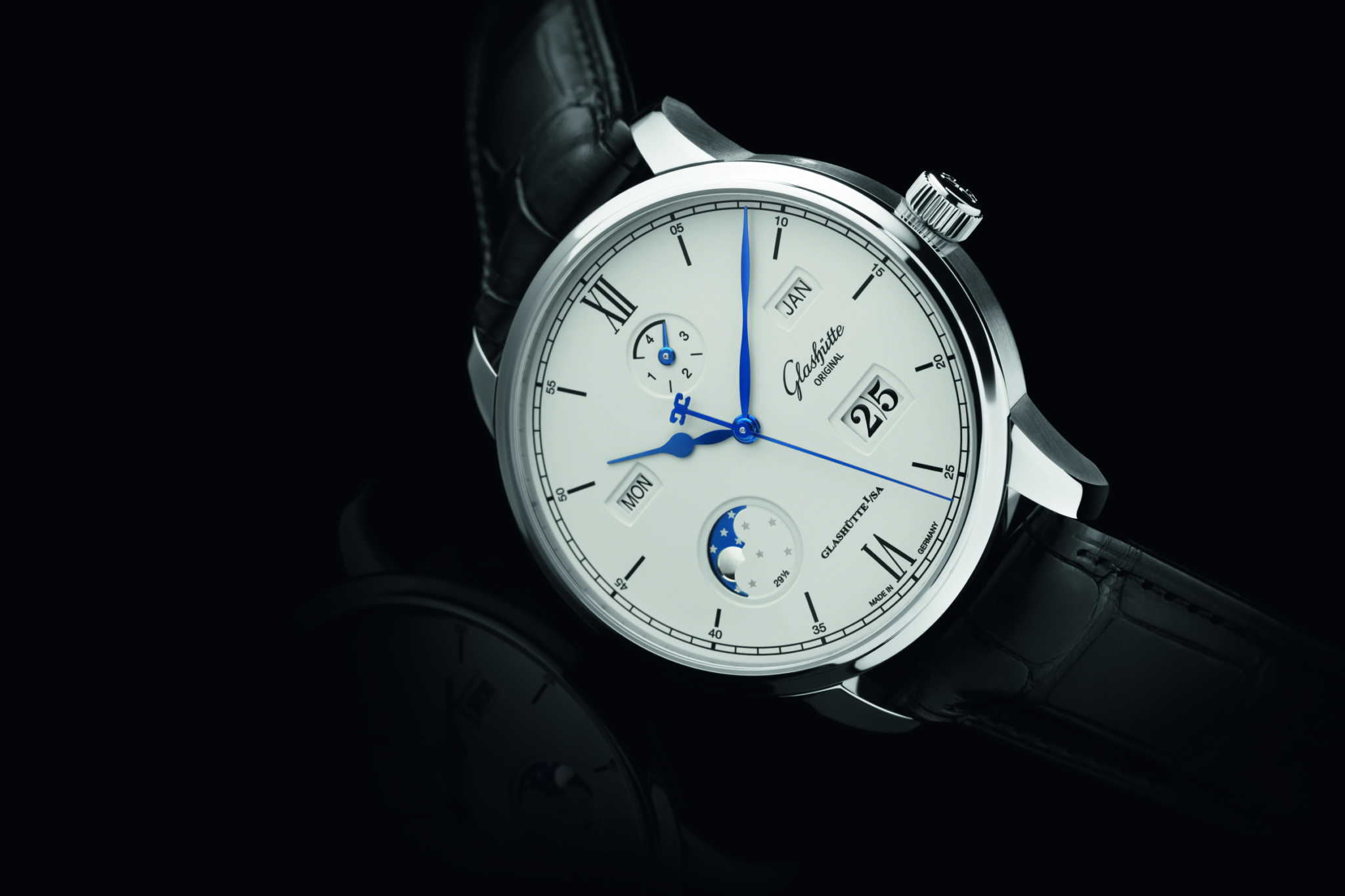 Glashutte original's senator excellence perpetual calendar demonstrates classical german watchmaking design and engineering.