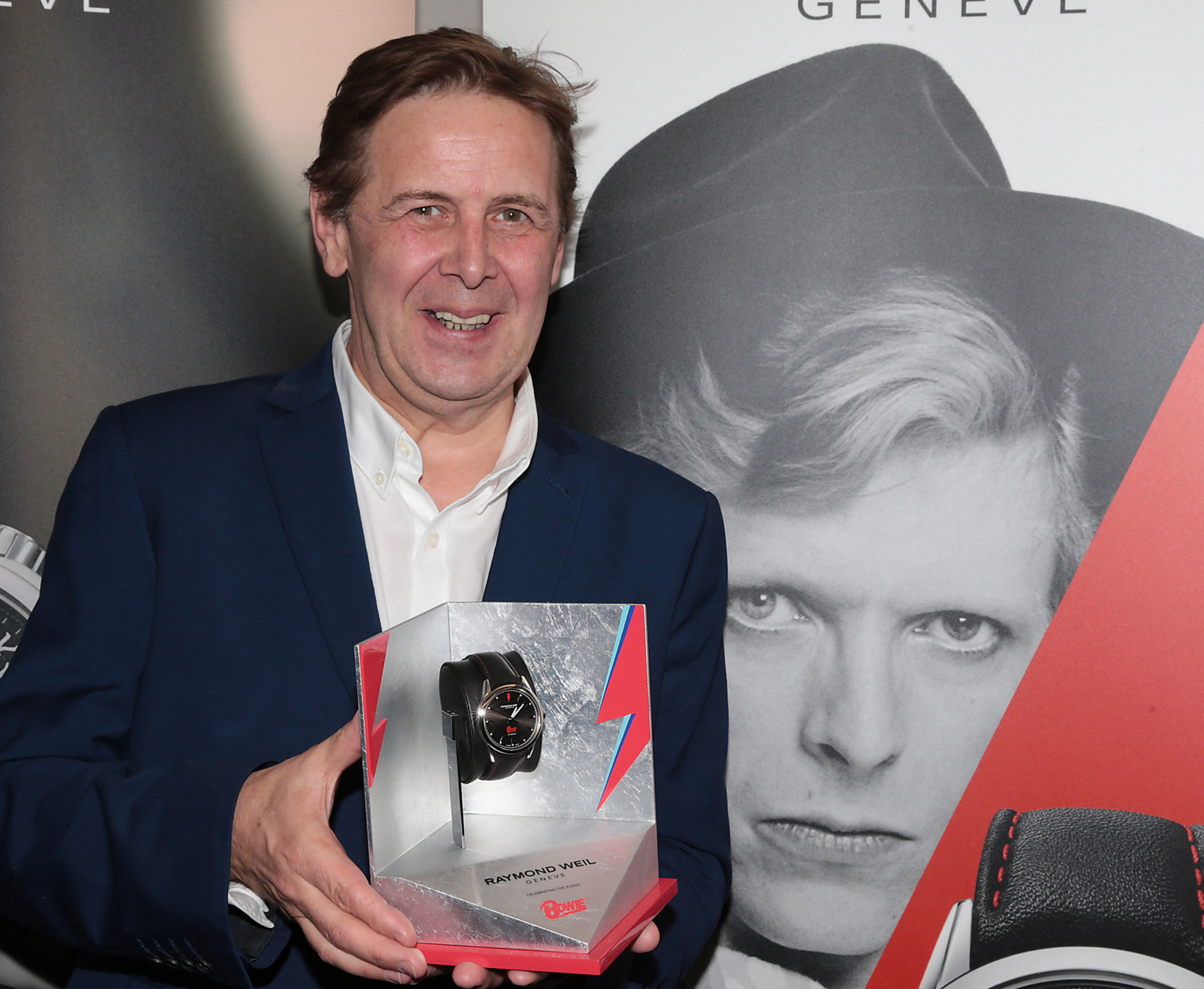 Ian dempsey was presented with a raymond weil limited edition freelancer david bowie watch.