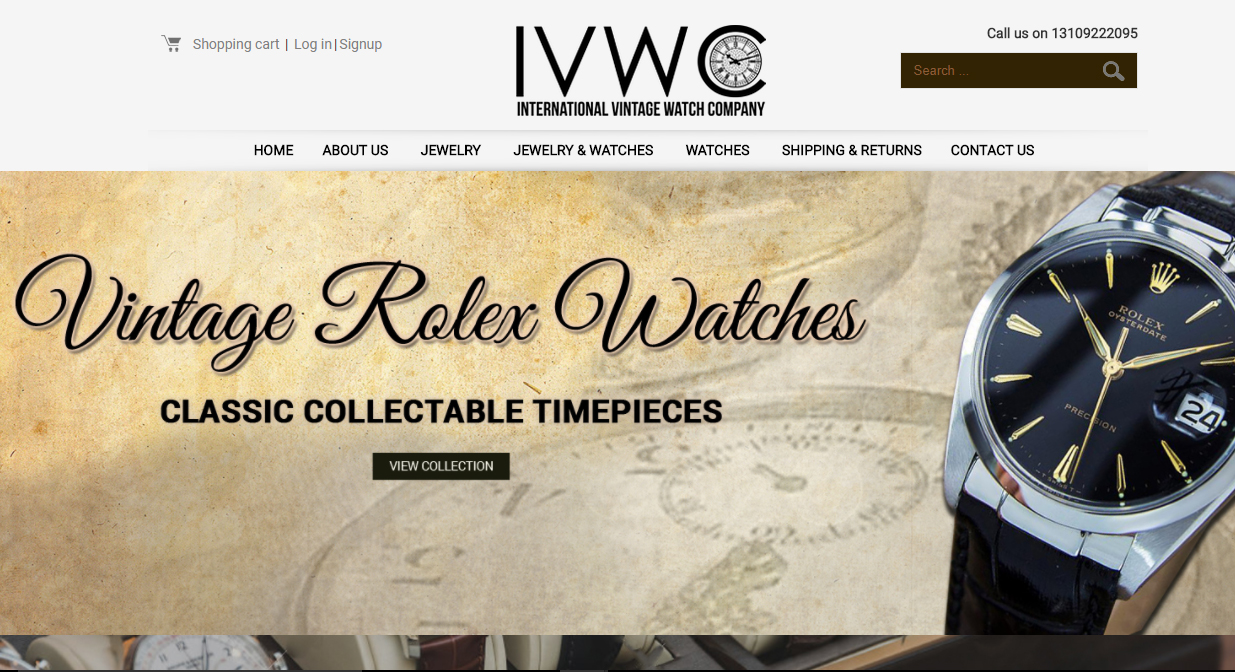 International vintage watch company