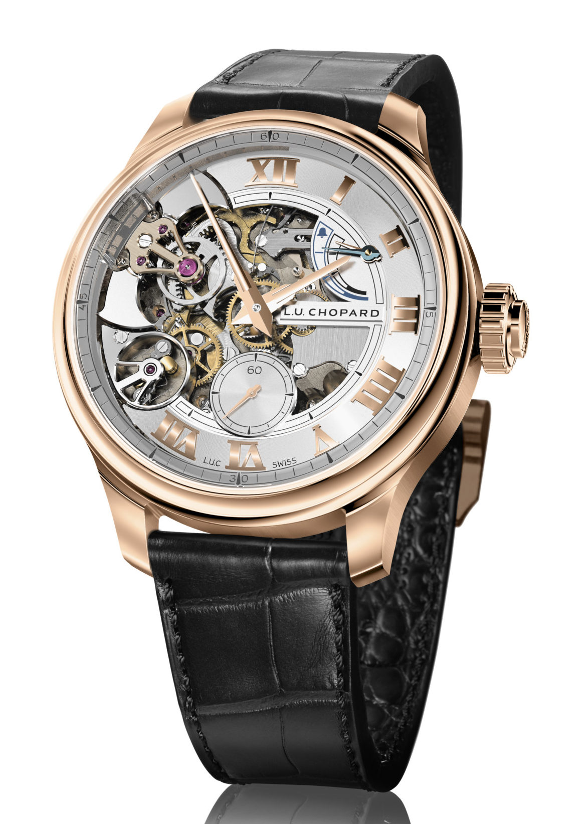 The “aiguille d’or” prize was won by: chopard, l. U. C for its full strike timepiece.