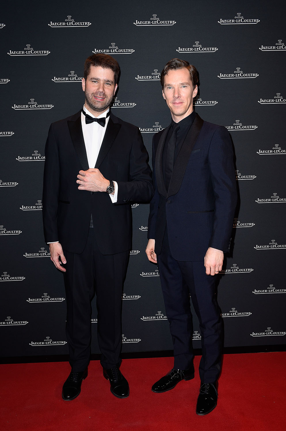 Les acacias, switzerland - january 15:  benedict cumberbatch (r) and geoffroy lefebvre attend jaeger-lecoultre polaris gala evening at the sihh 2018 at pavillon sicli on january 15, 2018 in les acacias, switzerland. (photo by kristy sparow/getty images for jaeger-lecoultre) *** local caption *** benedict cumberbatch; geoffroy lefebvre