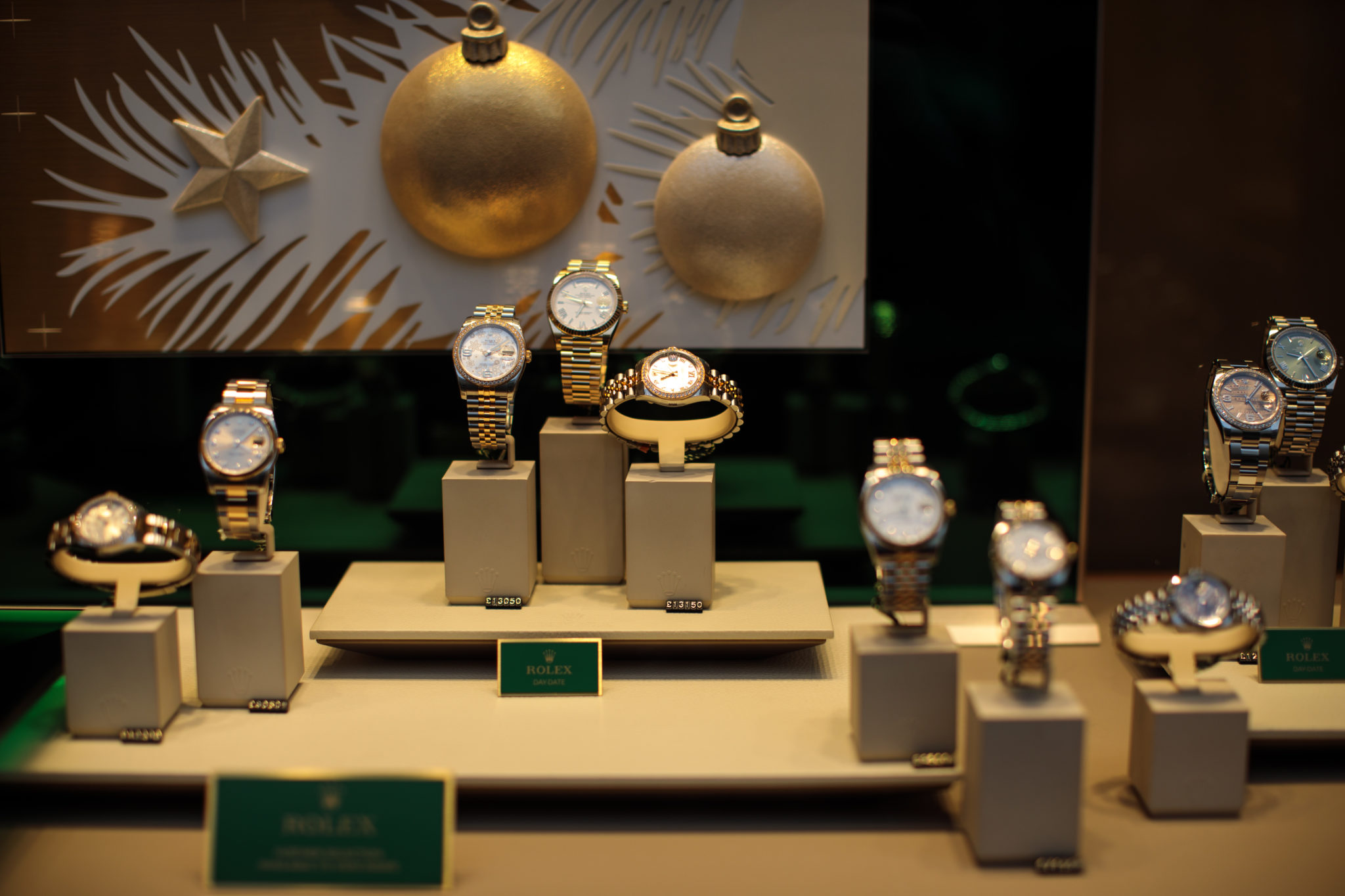 Rolex display in UK