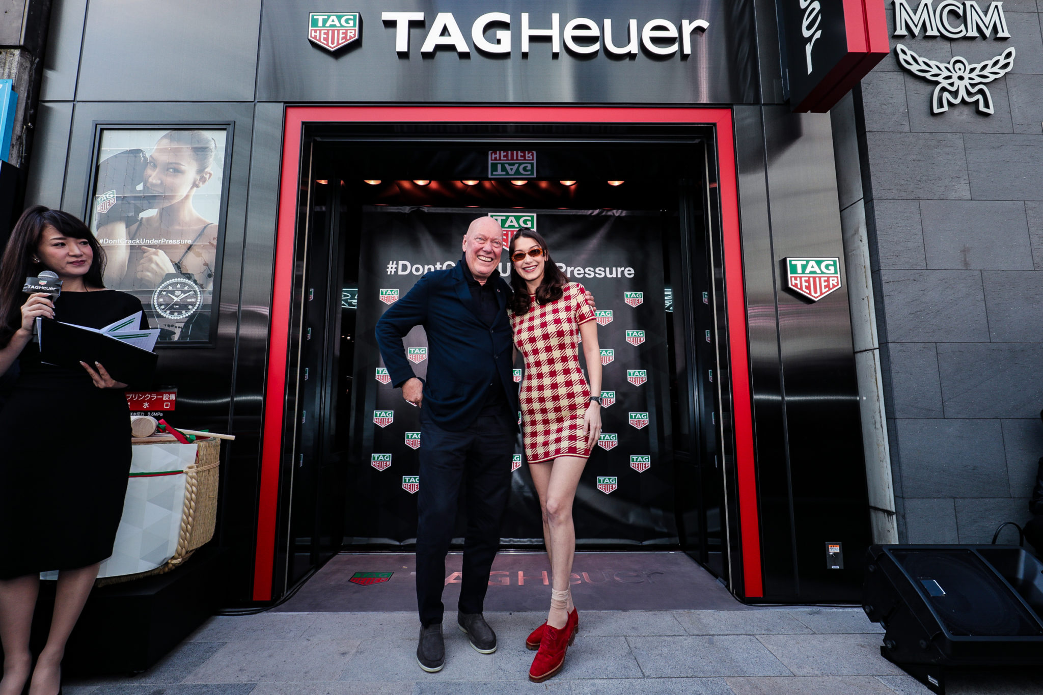 Tagheuer bella hadid opens the ginza boutique 13