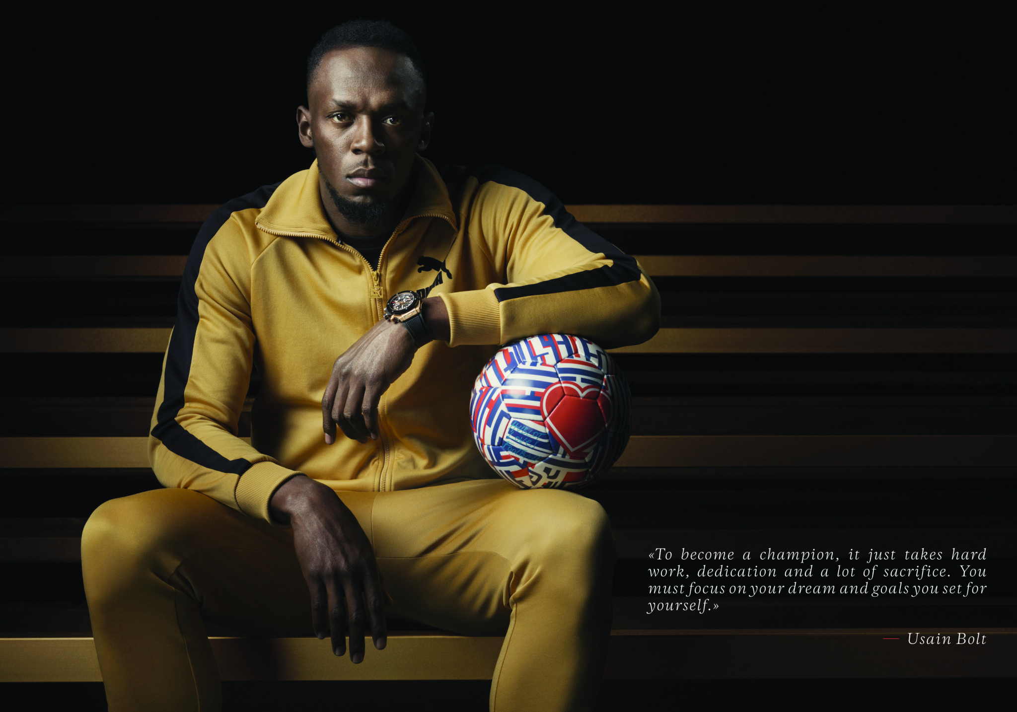 Hublot ambassador usain bolt champion advice