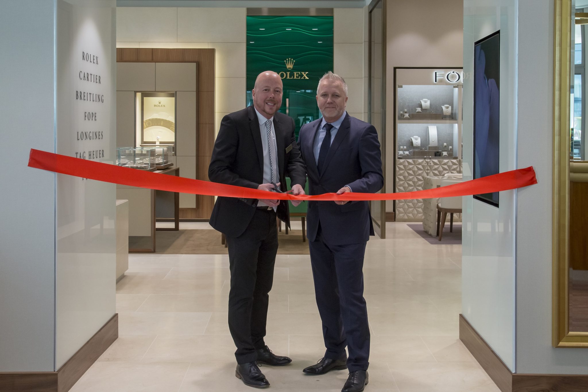 2. Craig bolton and sam green opened the luxury watch room at birmingham bullring showroom
