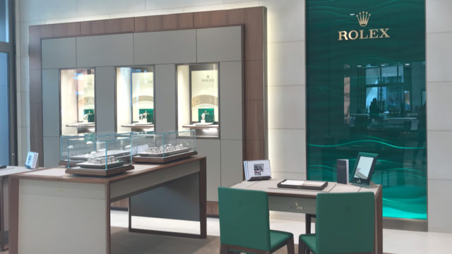 The brand new rolex branded area at goldsmiths birmingham bullring1111