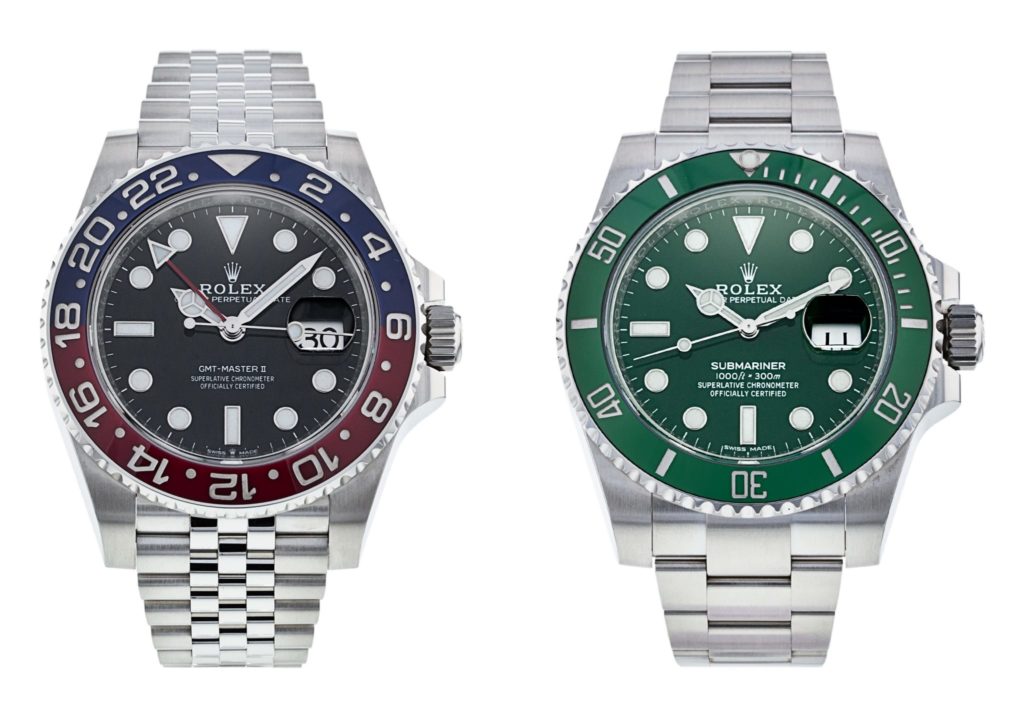 Rolex GMT Master and Submariner Hulk