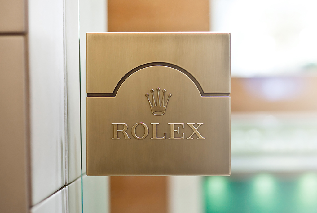 Rolex glass door