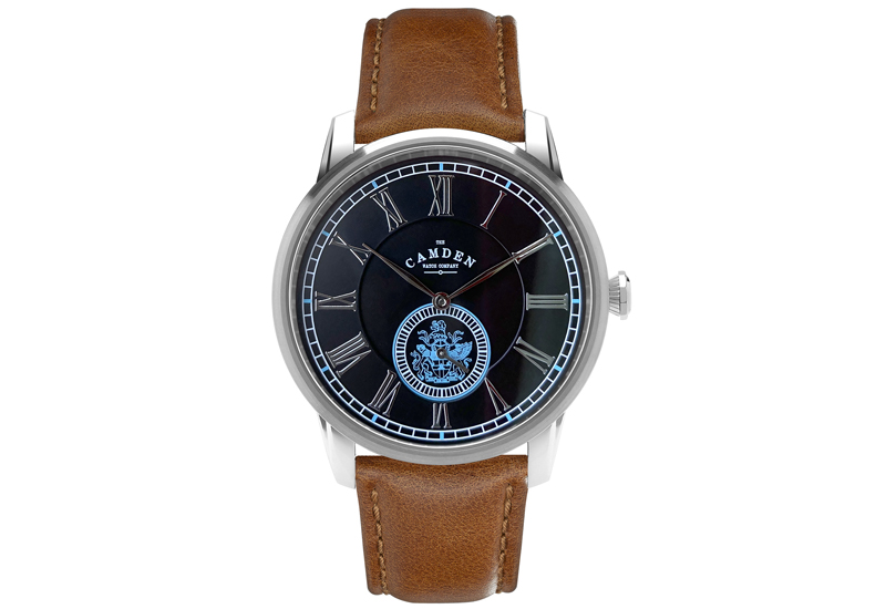The camden watch company the camden watch company black and tan crest edition