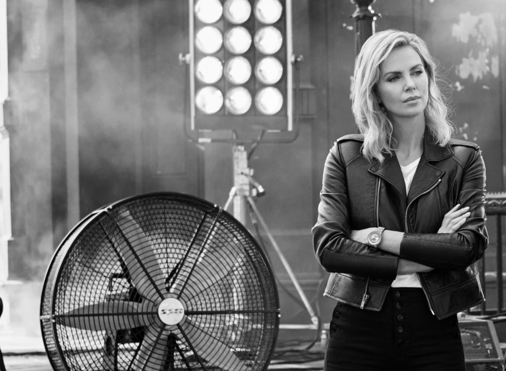 Breitling cinema squad member charlize theron wearing navitimer automatic 35 1
