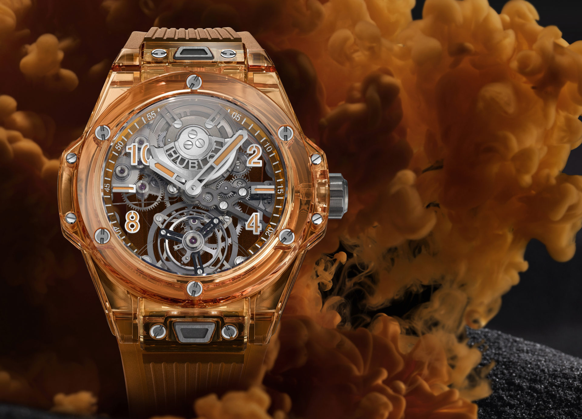 Big bang tourbillon automatic orange sapphire 3