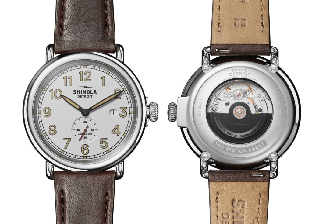 Shinola Watch Has Clear Case Back And And Small Seconds Subdial For The First Time