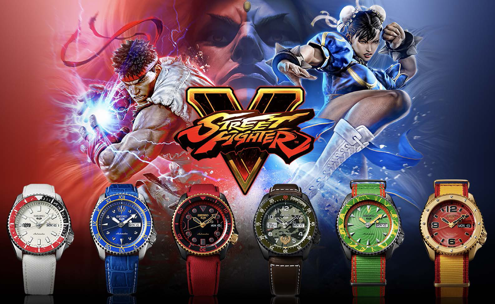 Seiko 5 sports street fighter v limited edition group