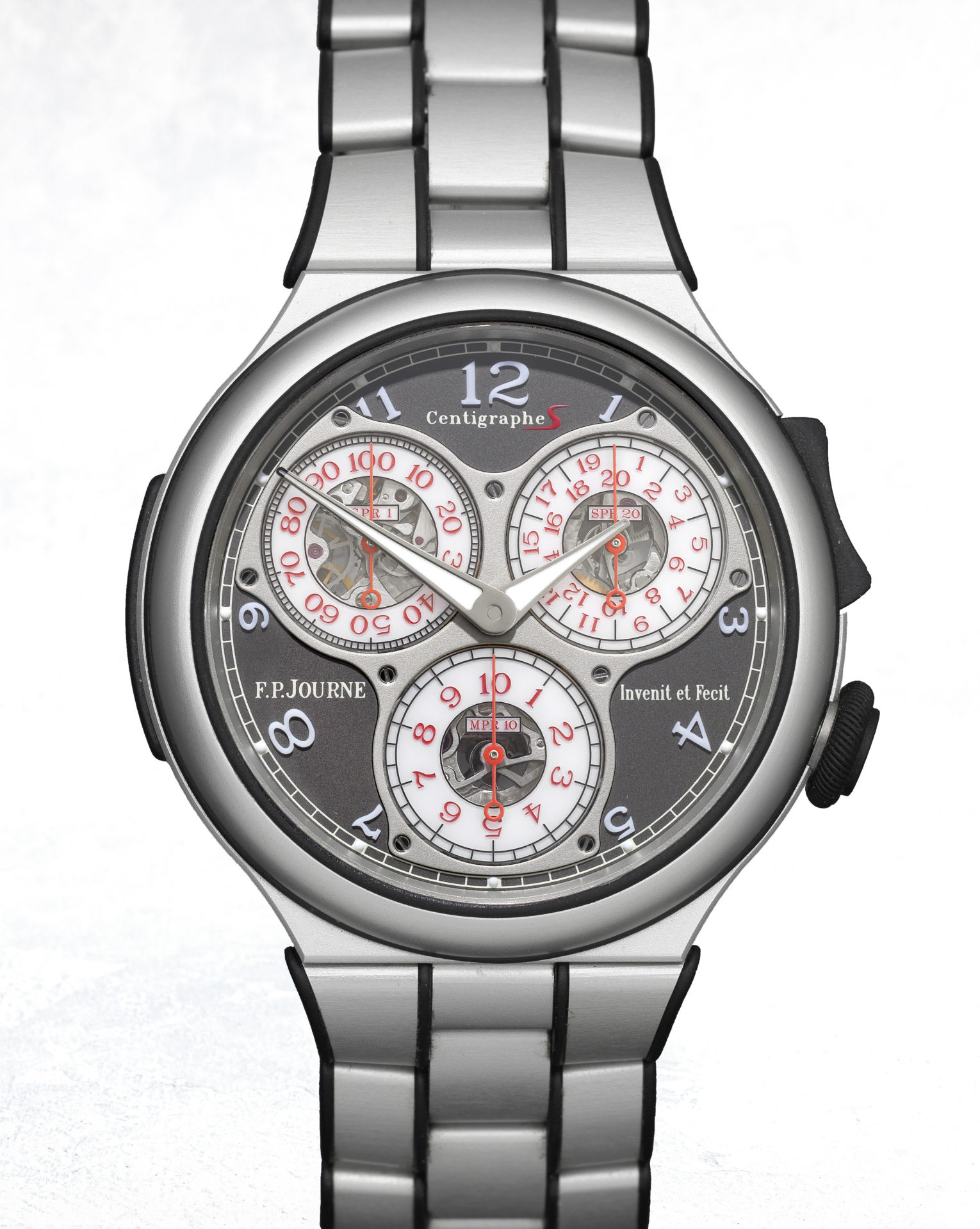 F. P. Journe. A fine aluminium manual wind bracelet watch centigraphe souverain sport ref no. 072 cts circa 2012