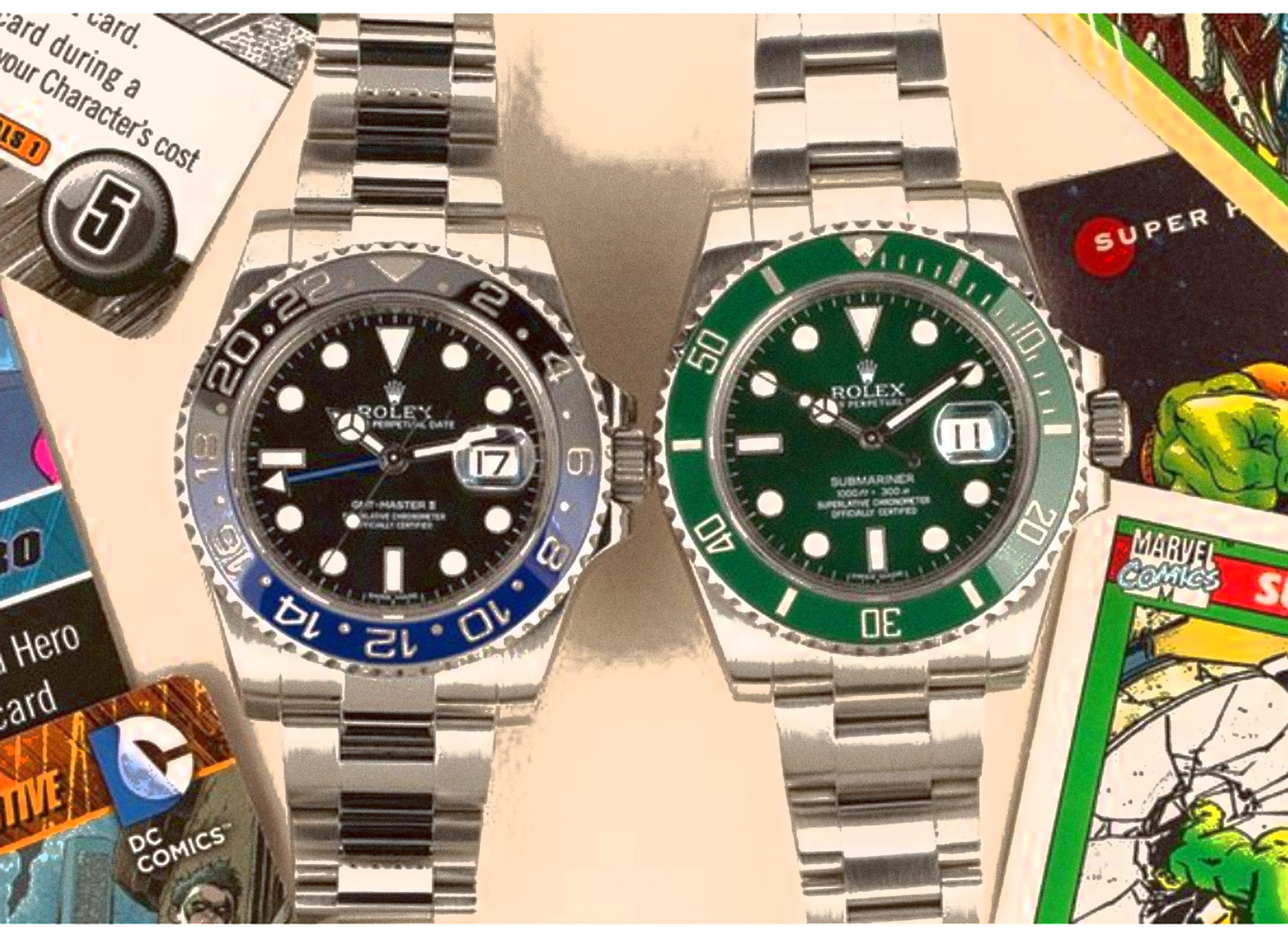 Arriba 43+ imagen rolex hulk vs batman