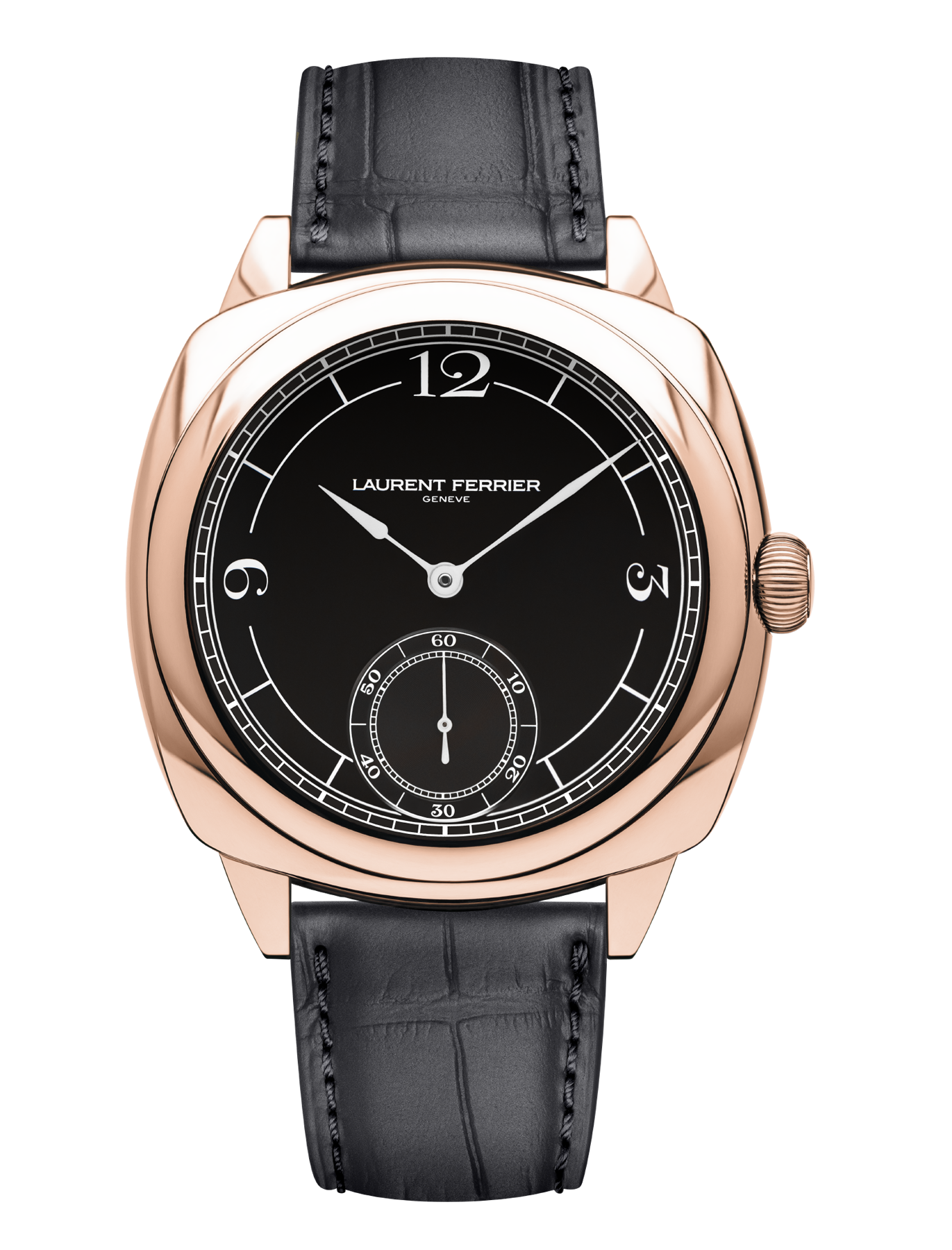 Laurent ferrier square micro rotor retro black red gold case watch lcf013. R5. N2w front soldat hd