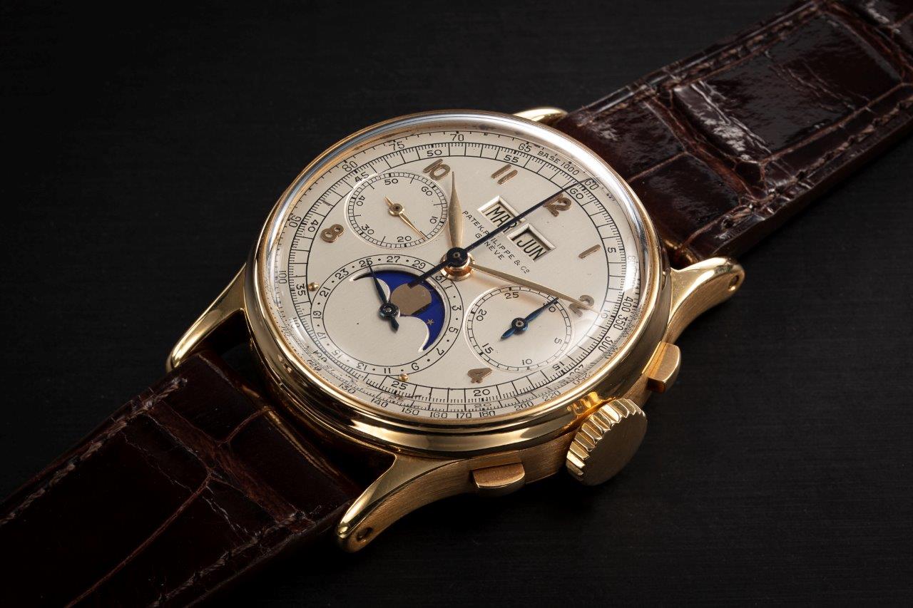 Patek philippe ref. 1518 gold perpetual calendar chronograph