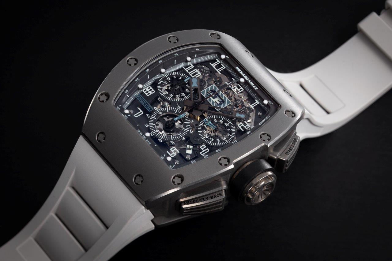 Richard mille rm011 uae edition an exclusive all gray limited edition titanium flyback chronograph no. 7 7