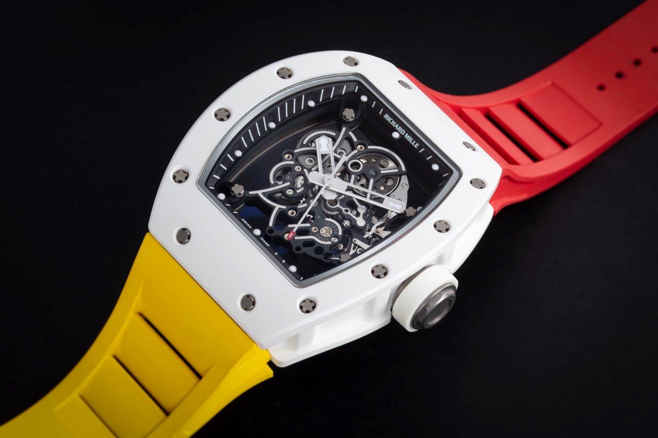 Richard mille rm055 bubba watson a titanium and ceramic skeleton dial wristwatch