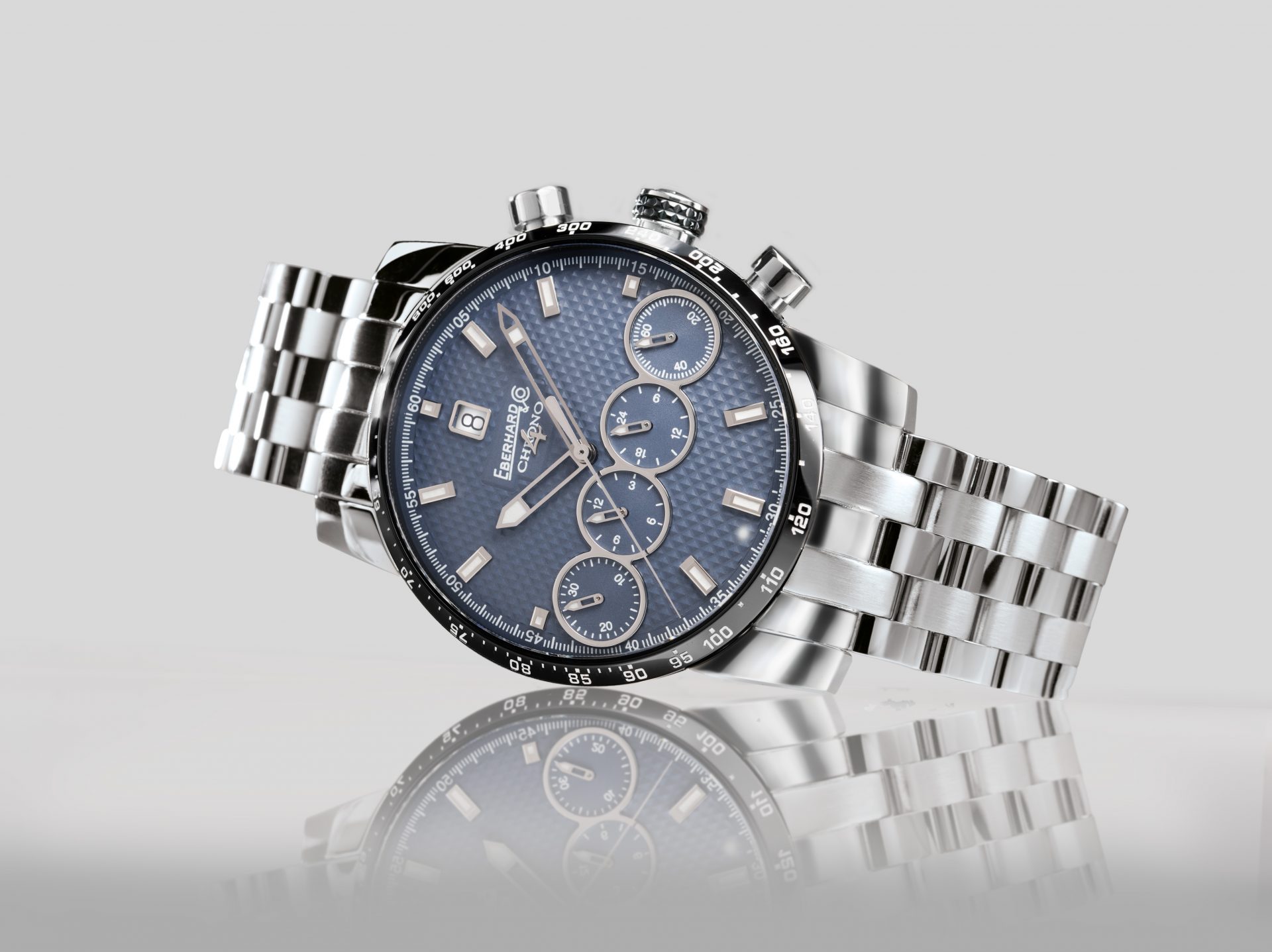 Eberhard co. Chrono 4 31073. 04 cn bracciale acciaio