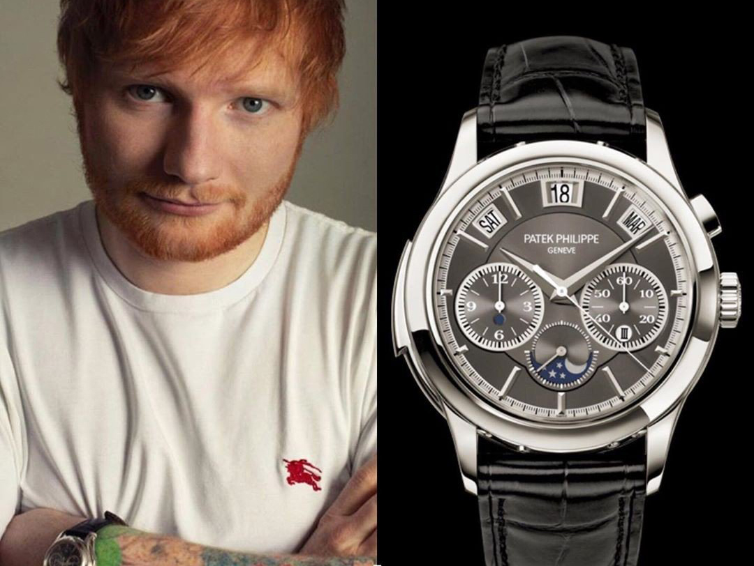 Insane Luxury - Ed Sheeran wears a Patek Philippe]
