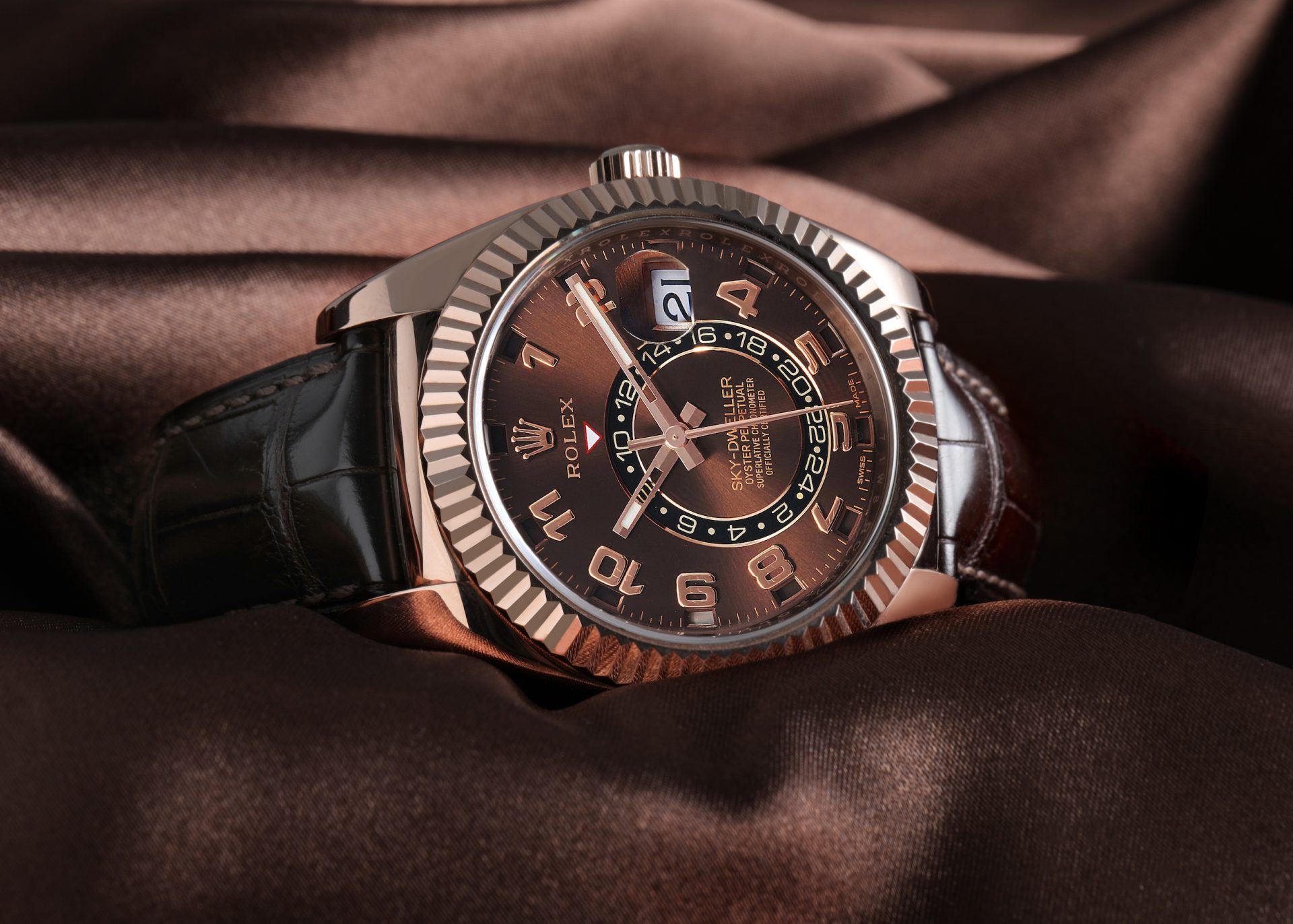 Rolex sky dweller everose gold