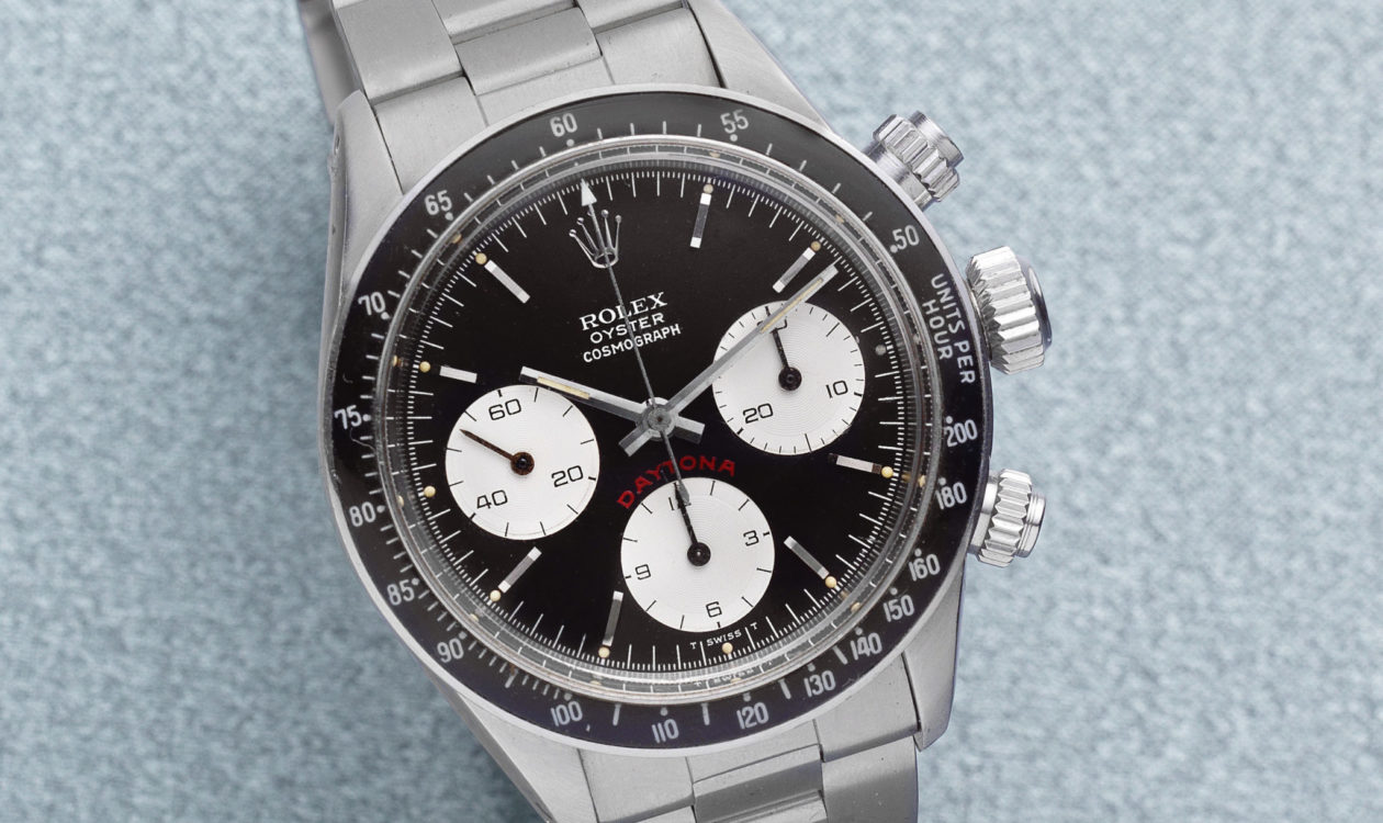 74 rolex. A fine and rare stainless steel manual wind chronograph bracelet watch cosmograph daytona ref 6263 circa 1978