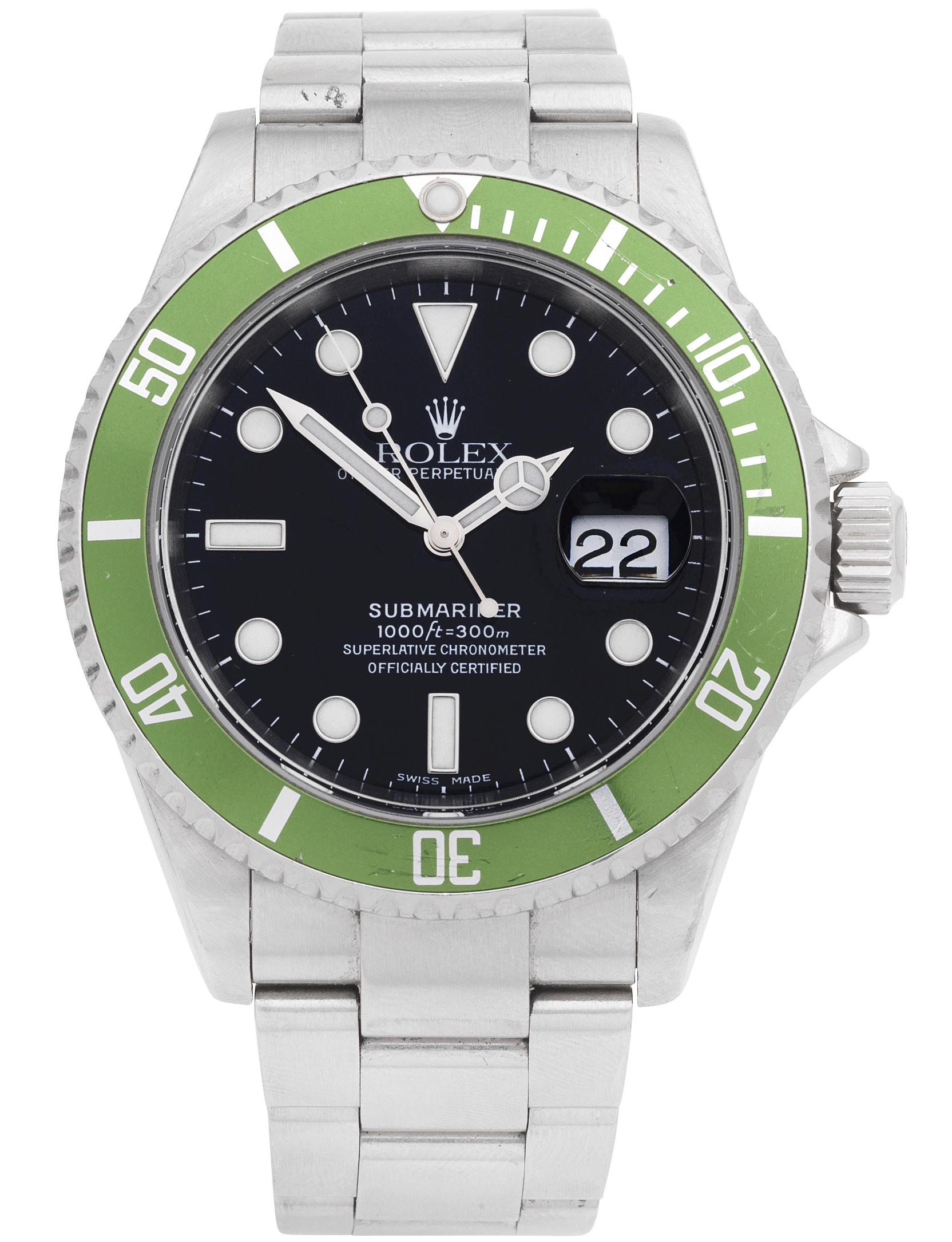 Bonhams rolex submariner %e2%80%98kermit stainless steel automatic calendar bracelet watch offered with an estimate of 8000 12000.