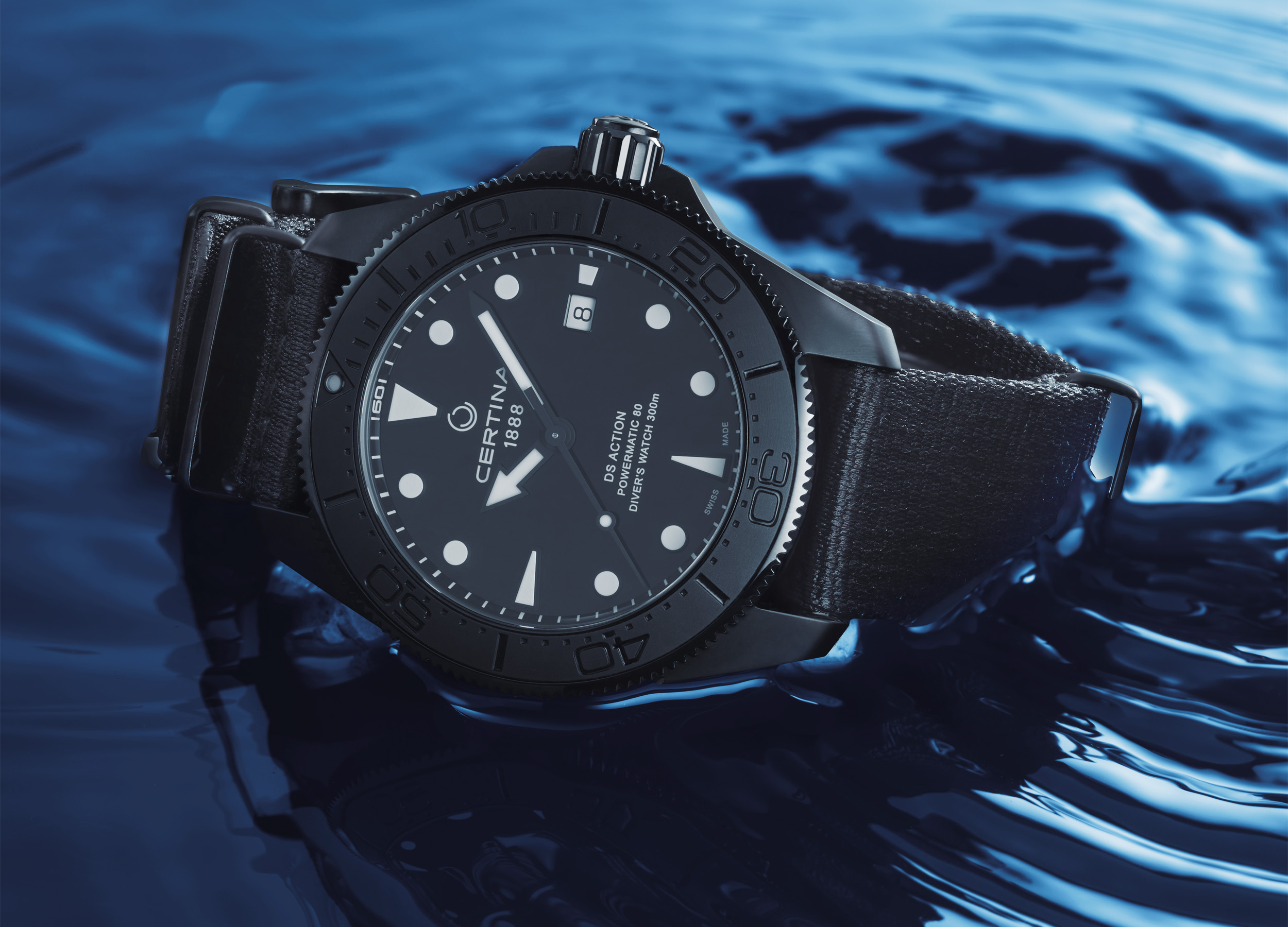 Certina ds on sale action black