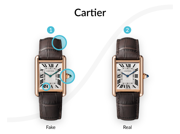 Cartier fake features highlighted