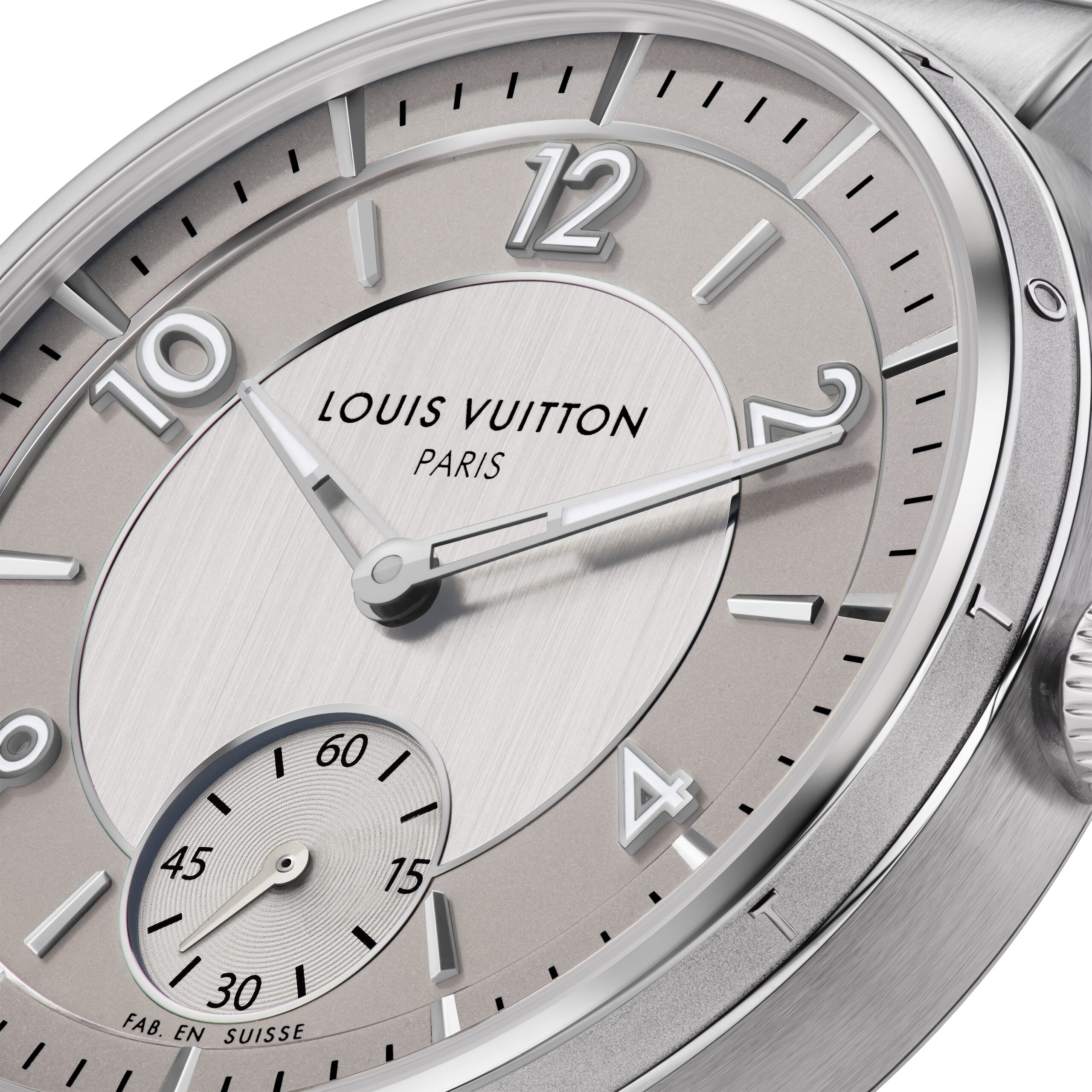 Louis vuitton tambour steel grey w1st10 dial scaled