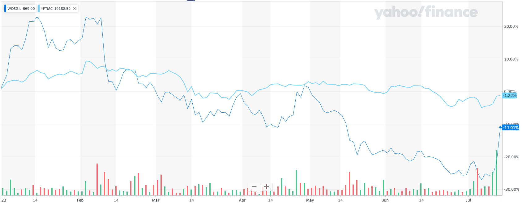 Watches of switzerland group share price