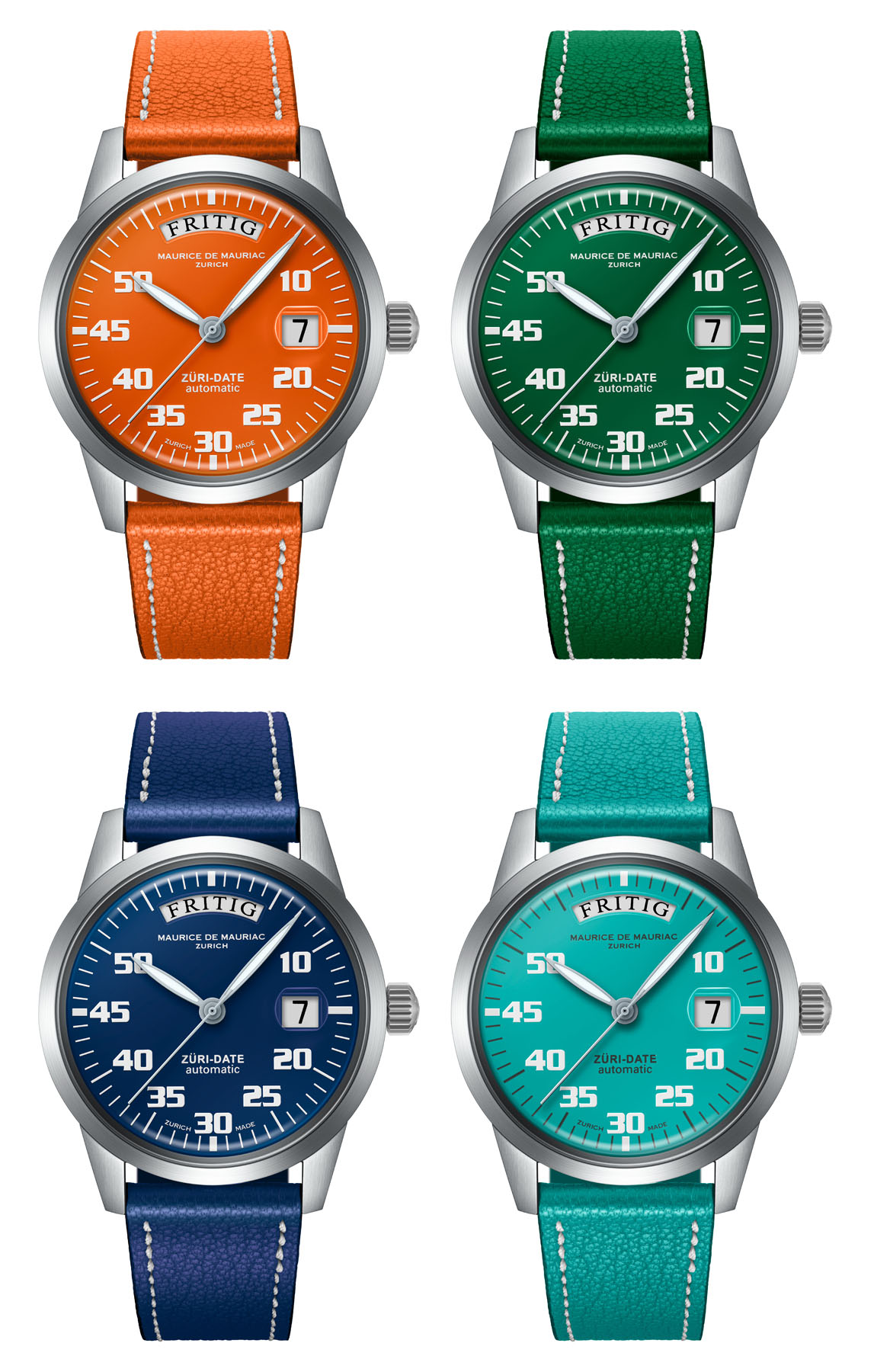 Maurice De Mauriac Swiss-German Day-dates Adopt The Colours Of